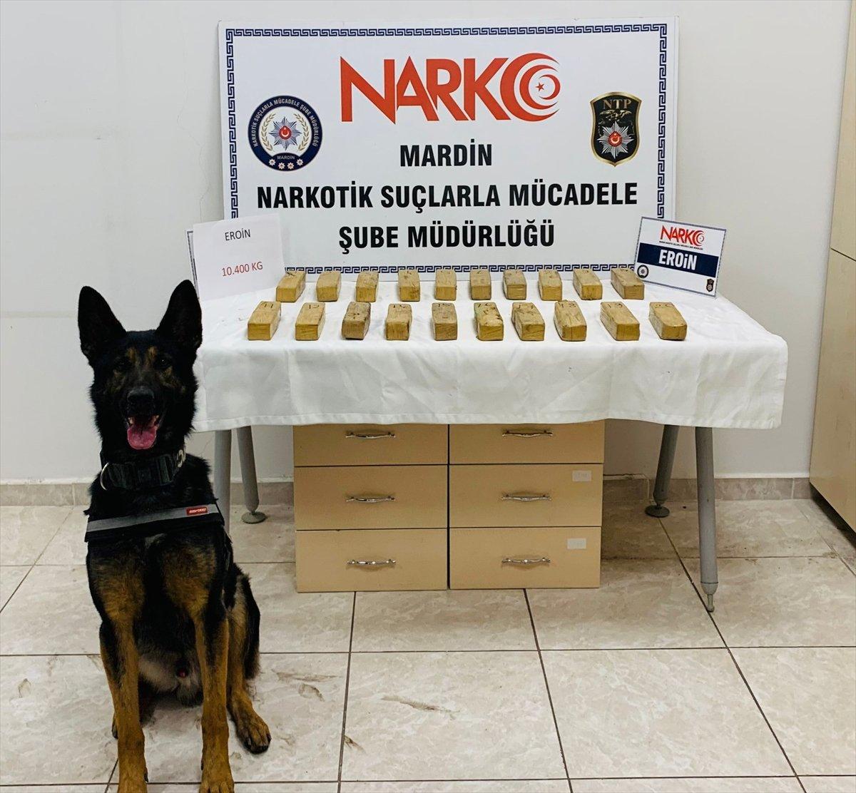 Mardin’de, yedek lastikten 10 kilo 400 gram eroin çıktı