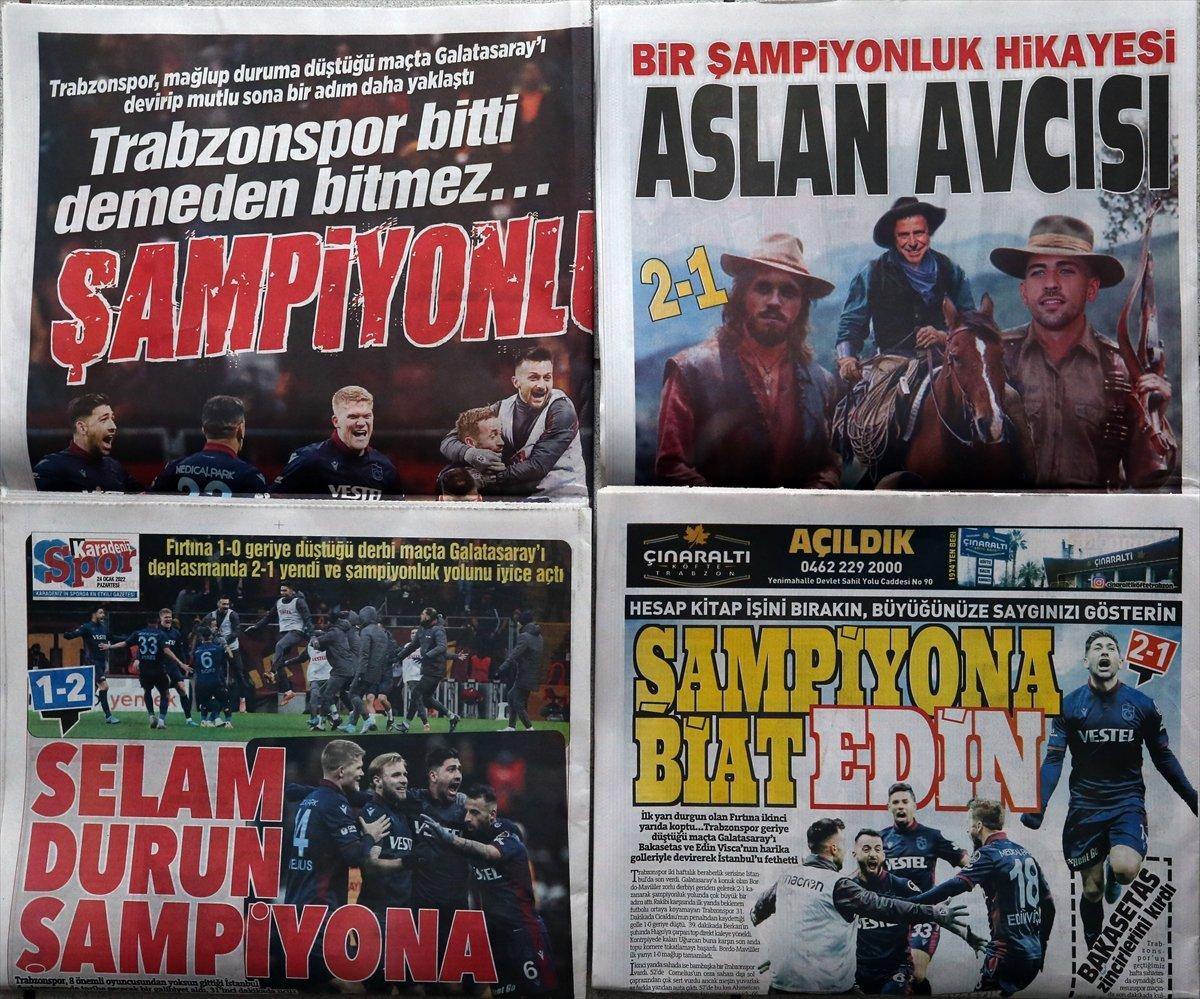 Trabzon basınında şampiyonluk sesleri