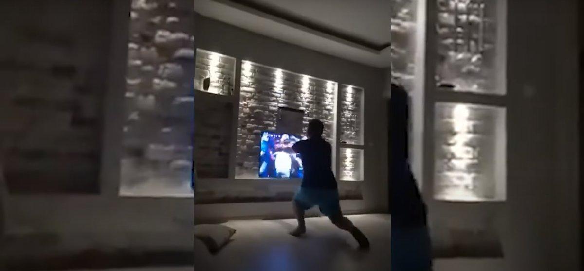 Visca'nın golünün ardından sevinen Trabzonlular