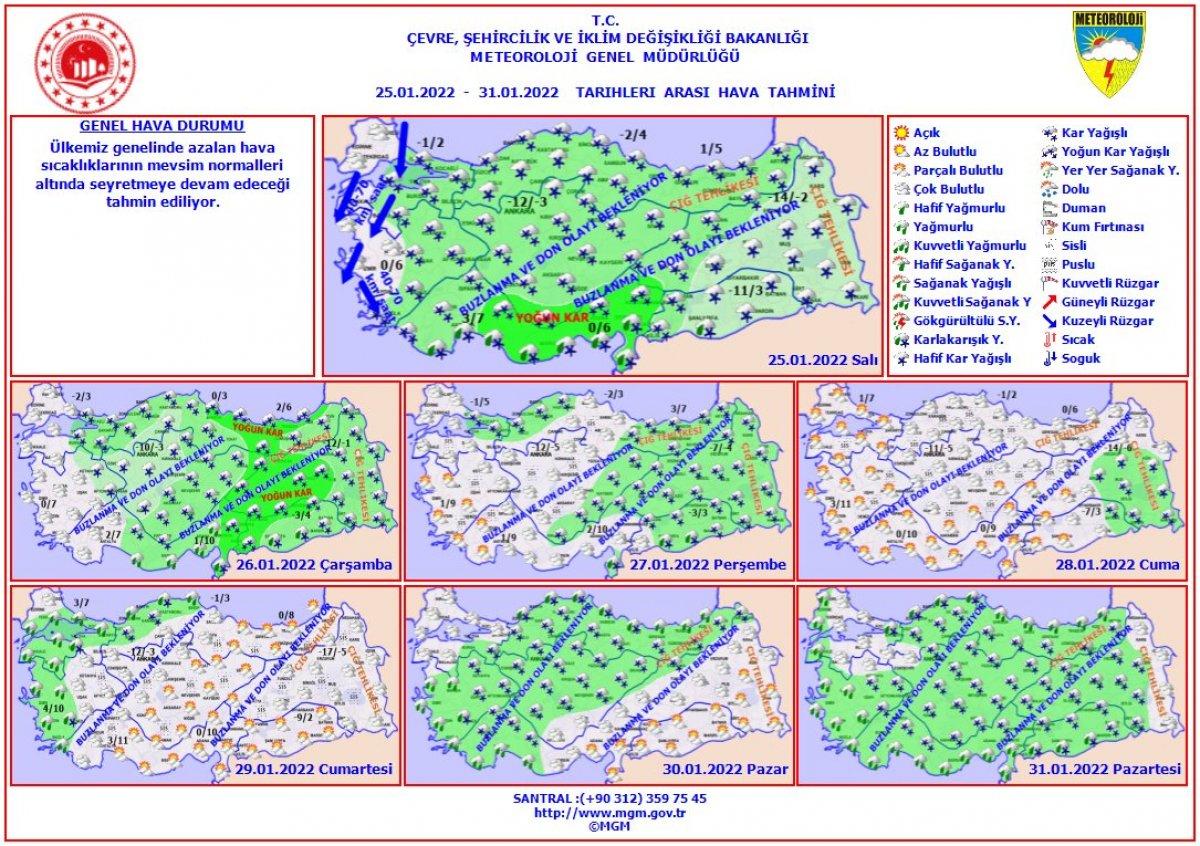 İstanbul kar altında! Yarın hava nasıl olacak? 25 Ocak Salı hava durumu