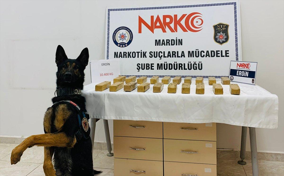Mardin’de, yedek lastikten 10 kilo 400 gram eroin çıktı