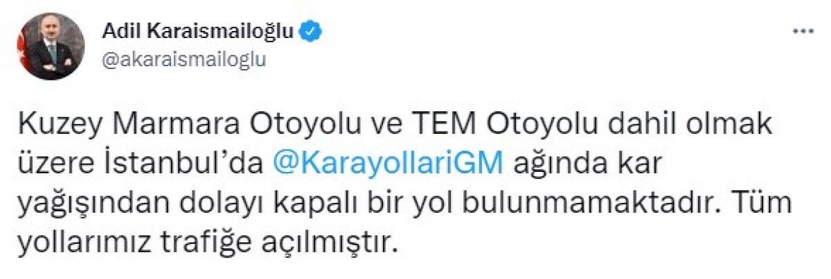 Kuzey Marmara ve TEM Otoyolu ulaşıma açıldı