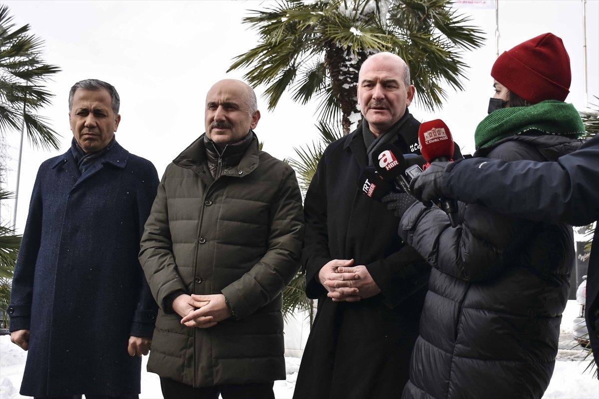 Adil Karaismailoğlu ve Süleyman Soylu'dan karla mücadele açıklaması