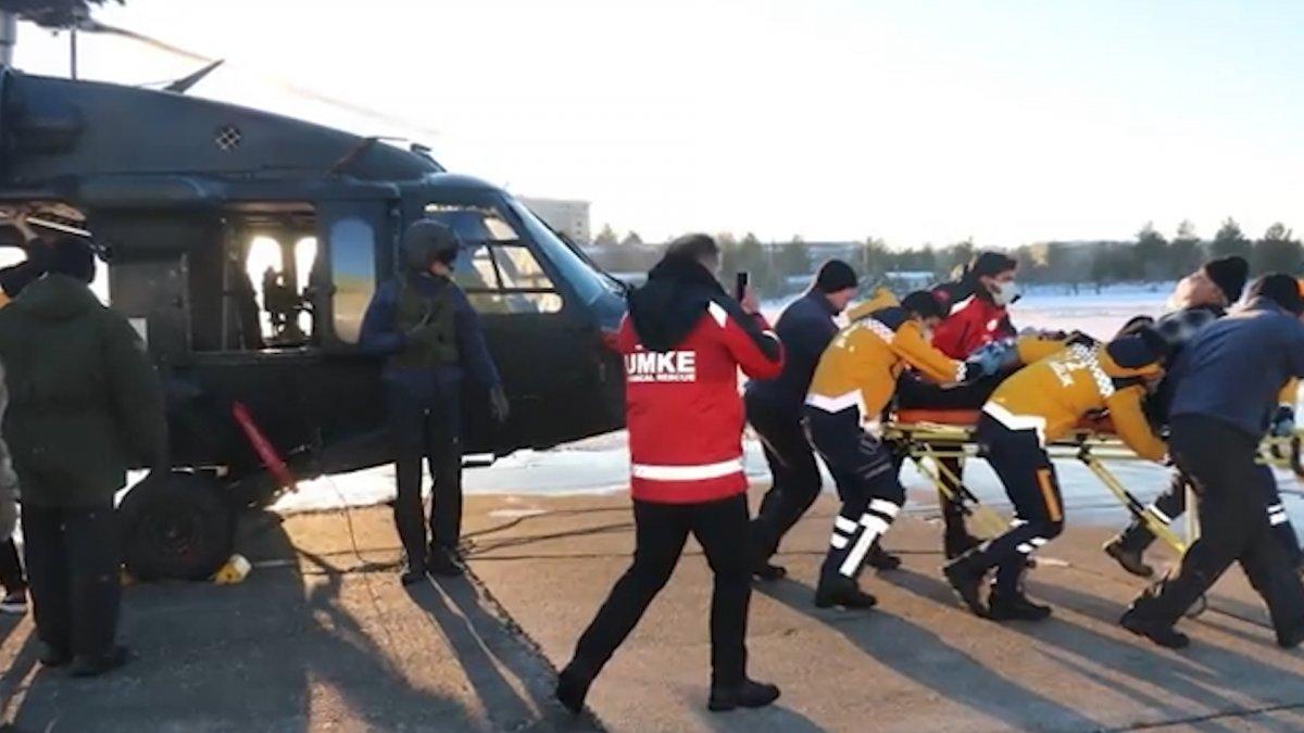 Diyarbakır'da biri hamile iki hasta helikopterle hastaneye kaldırıldı