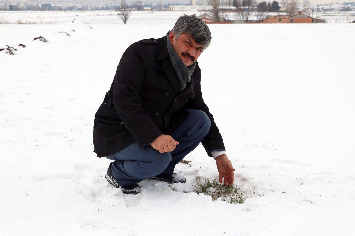 Eskişehirli çiftçiler kar yağışından memnun