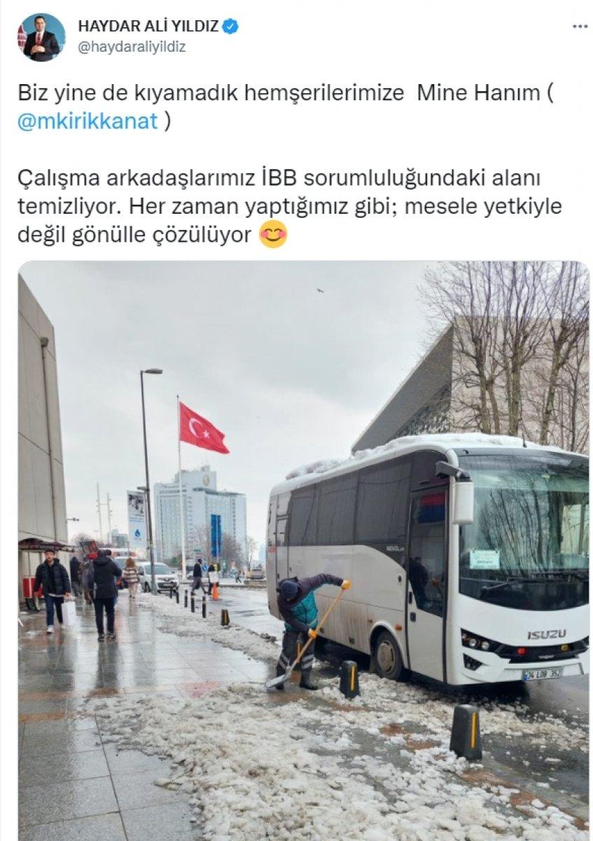 Mine Kırıkkanat, Beyoğlu Belediyesi'ne tepki gösterince rezil oldu
