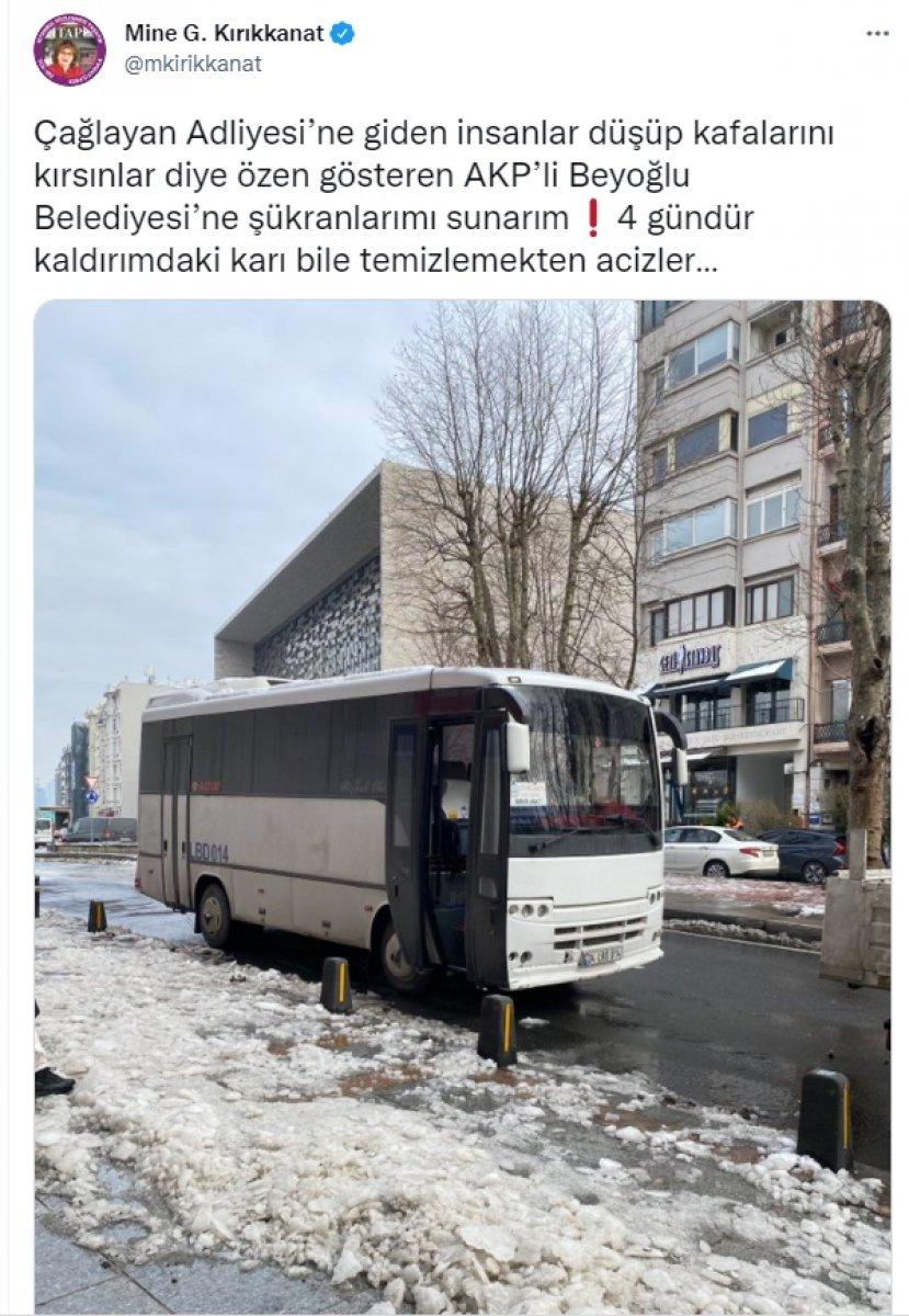 Mine Kırıkkanat, Beyoğlu Belediyesi'ne tepki gösterince rezil oldu