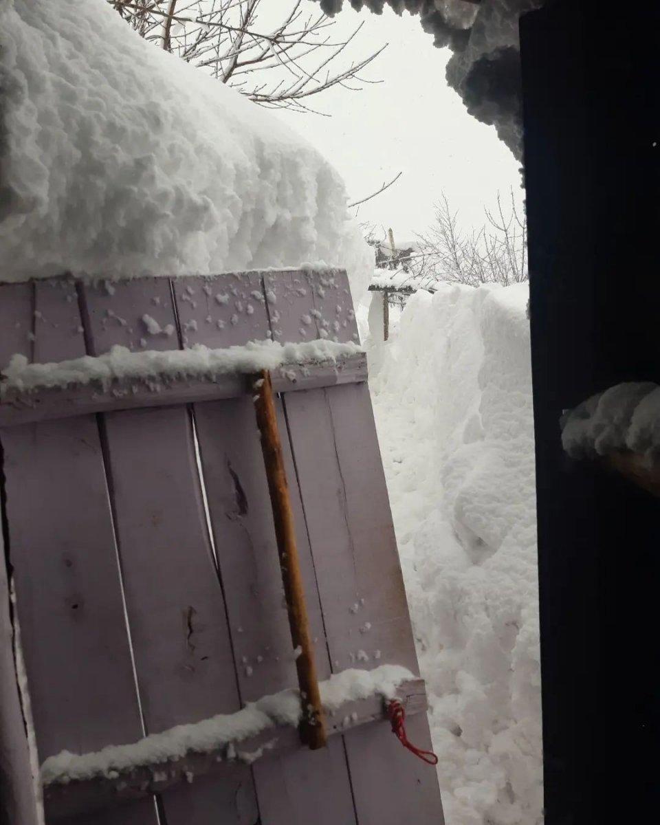Elazığ'da kar 2 metre: Komşuya gitmek için tünel kazdılar