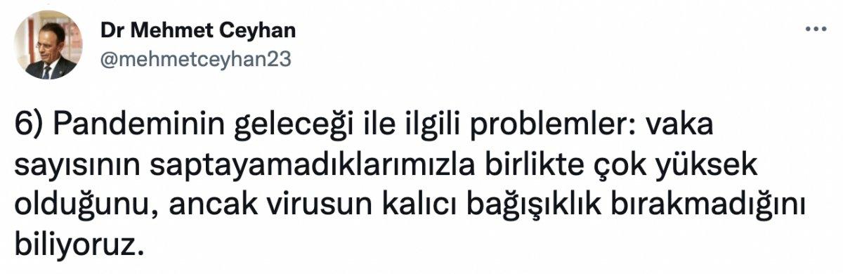 Epidemiyolog Mehmet Ceyhan'dan Bakan Koca'nın açıklamalarına tepki