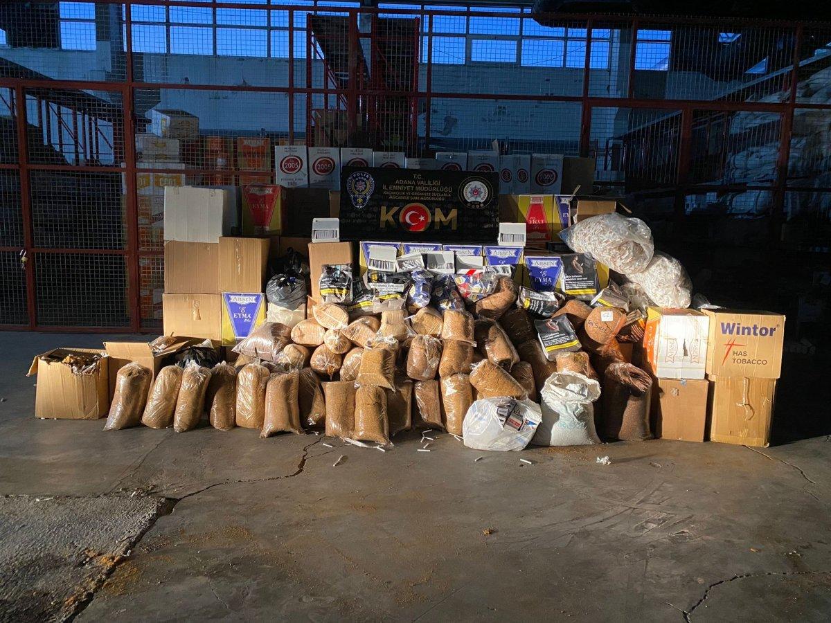 Adana’da 1 milyon 580 bin kaçak makaron ele geçirildi
