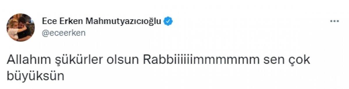 Ece Erken’den, cinayet zanlılarının yakalanmasının ardından ilk paylaşım