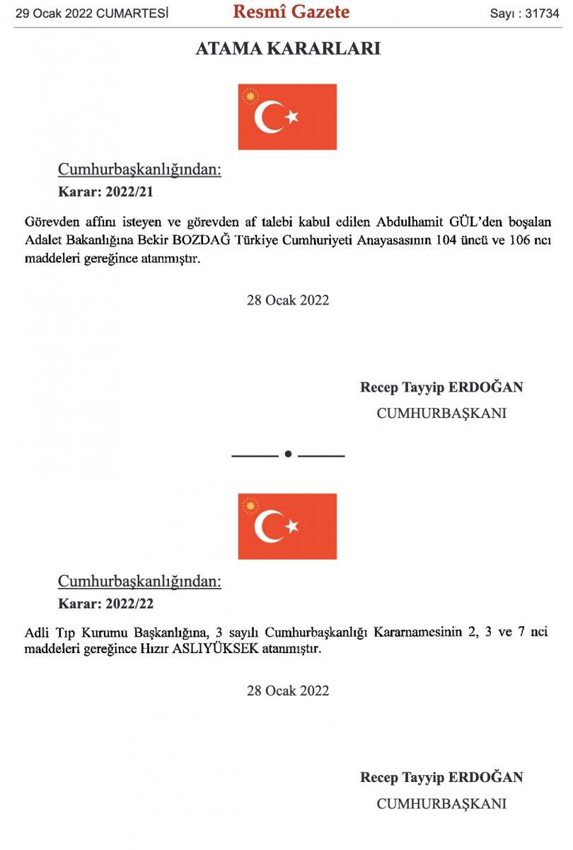 Adalet Bakanlığı'nda Abdulhamit Gül dönemi sona erdi