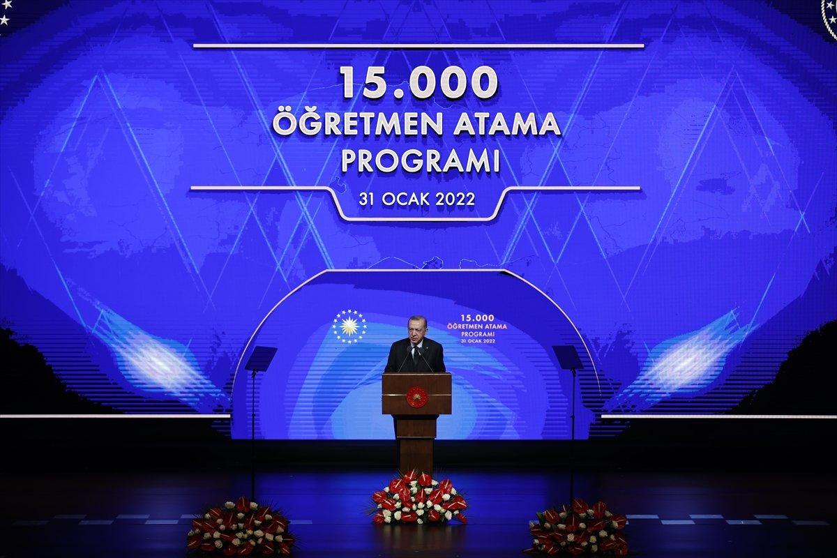 Cumhurbaşkanı Erdoğan'ın, 15 bin öğretmen atama programı konuşması