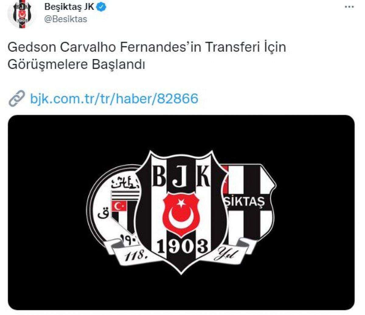 Gedson Fernandes resmen Beşiktaş'ta