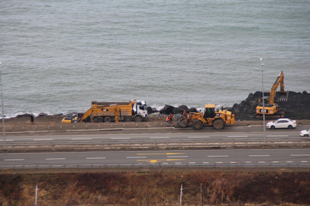 Rize Şehir Hastanesi için deniz dolduruluyor