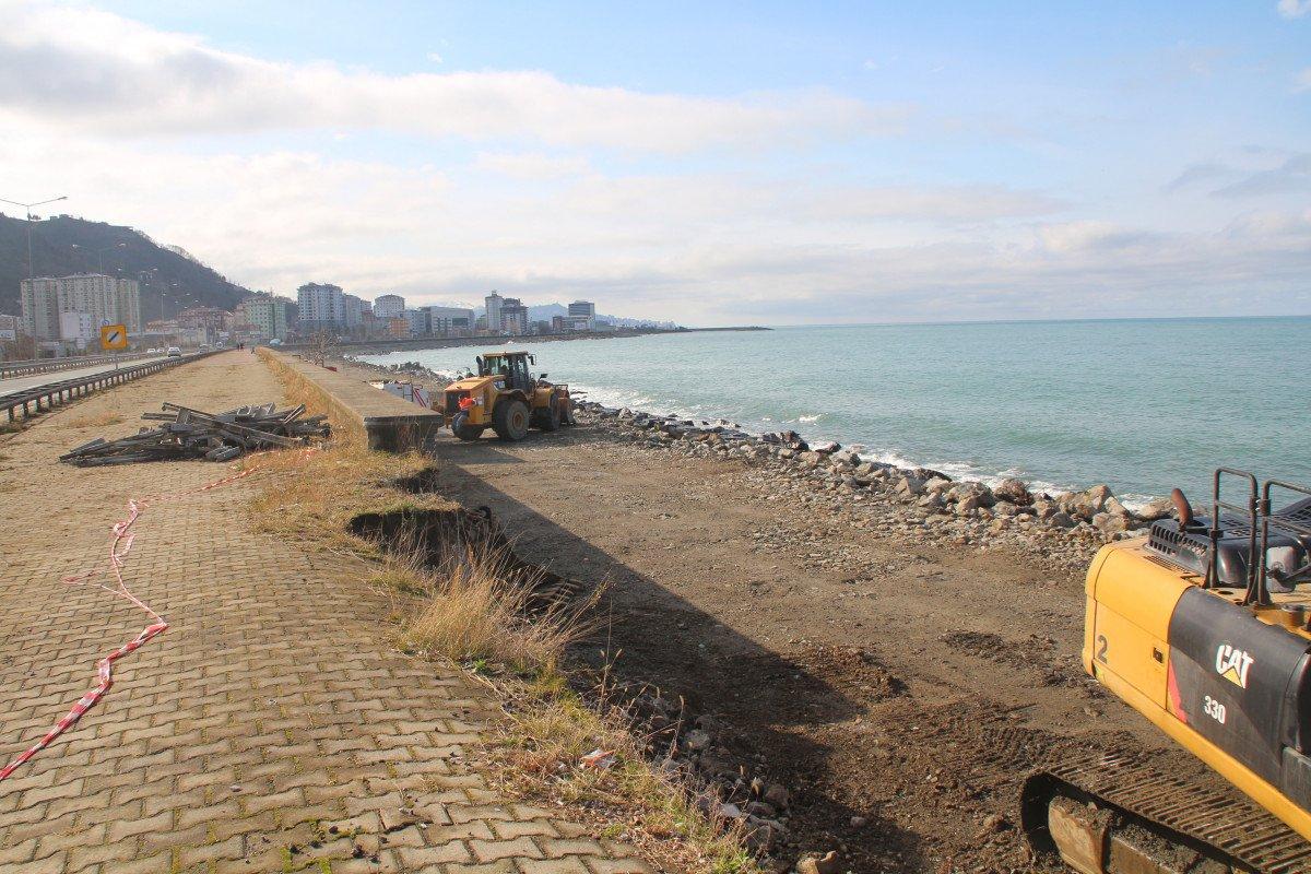 Rize Şehir Hastanesi için deniz dolduruluyor