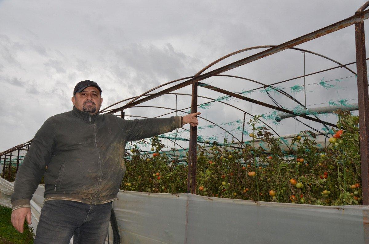 Antalya’da fırtına ve hortum, seraları yerle bir etti