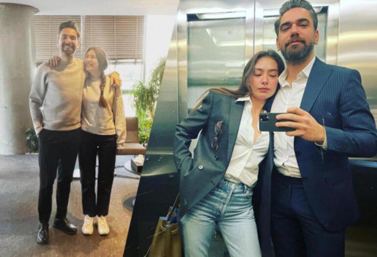 Kadir Doğulu ile Neslihan Atagül'den asansör pozu