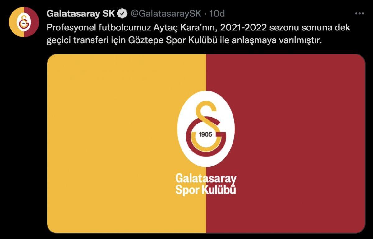 Aytaç Kara Göztepe'ye kiralandı