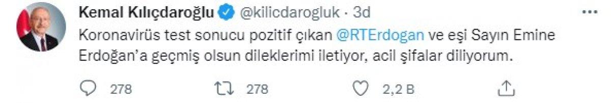 Siyaset dünyasından Cumhurbaşkanı Erdoğan'a geçmiş olsun mesajları