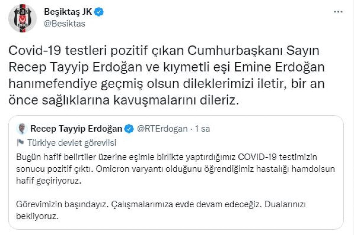 Spor camiasından Erdoğan'a geçmiş olsun mesajları