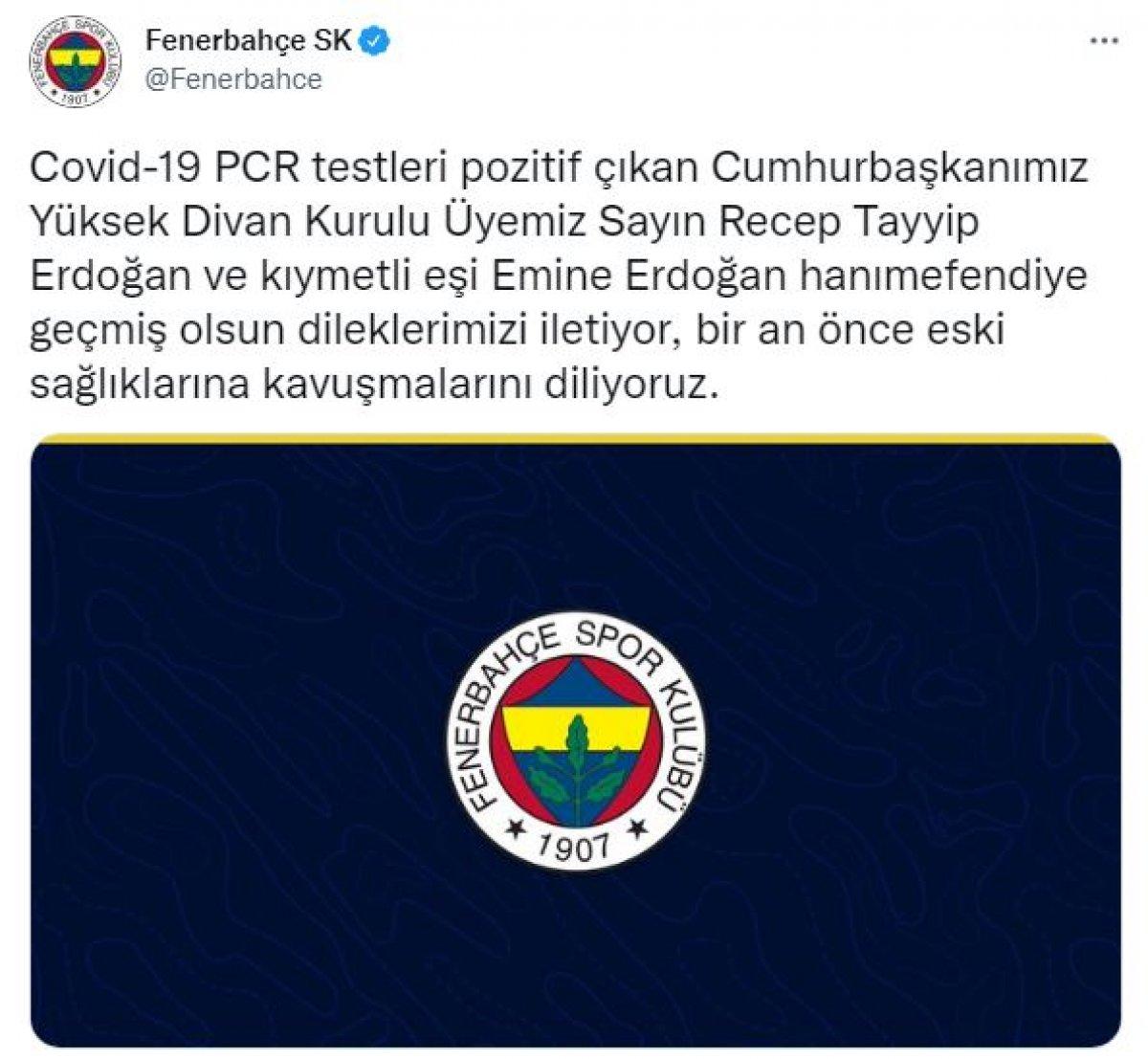 Spor camiasından Erdoğan'a geçmiş olsun mesajları