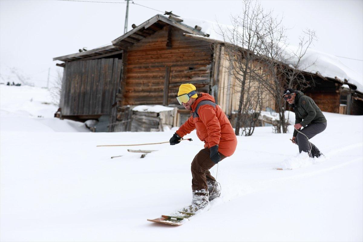 Rize'de lazboard ile kayak şenliği yapıldı