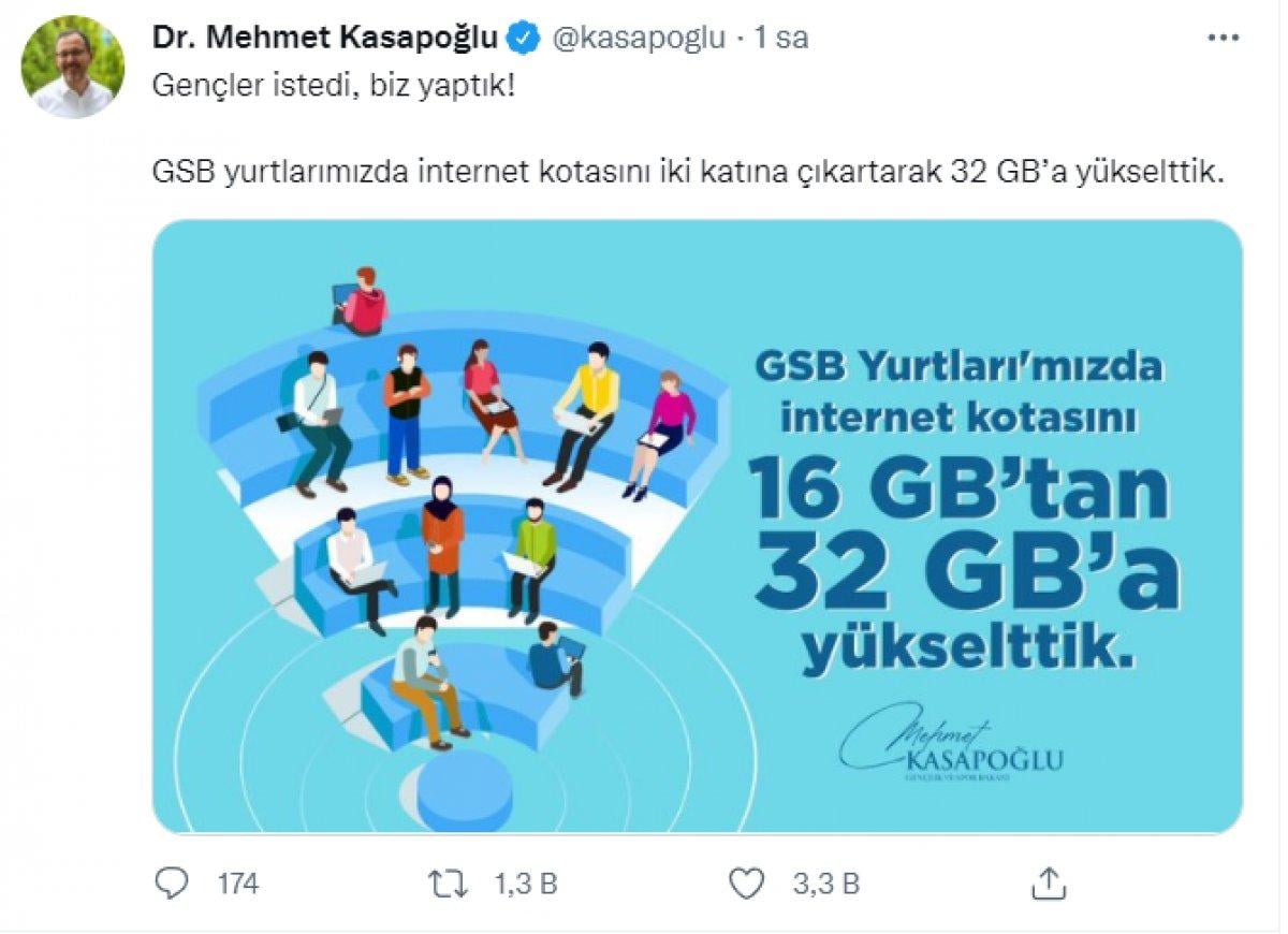KYK yurdu internet kotası kaç GB oldu 2022? 'Gençler istedi, biz yaptık!'