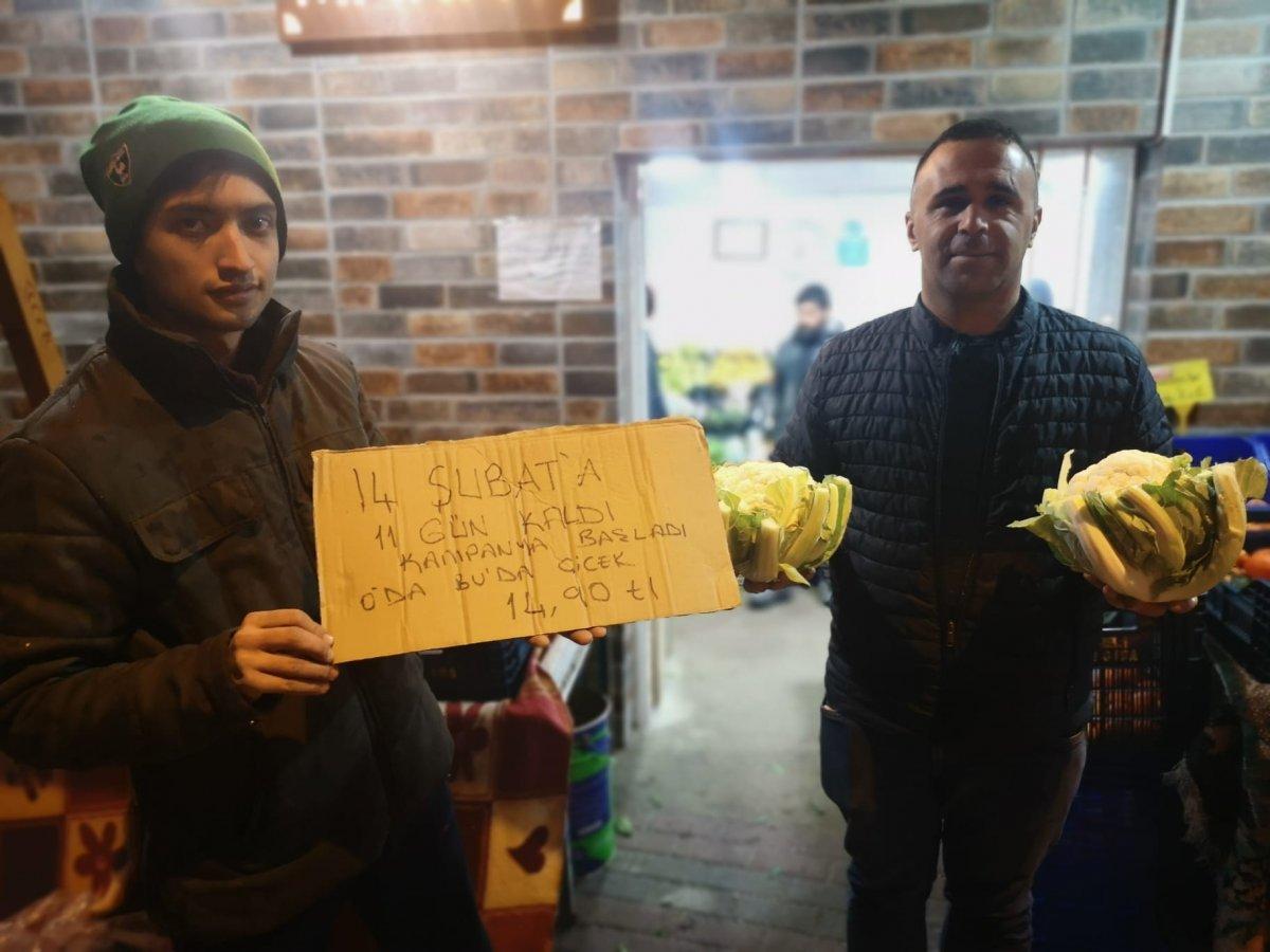 Karnabahar sevgililer günü hediyesi oldu