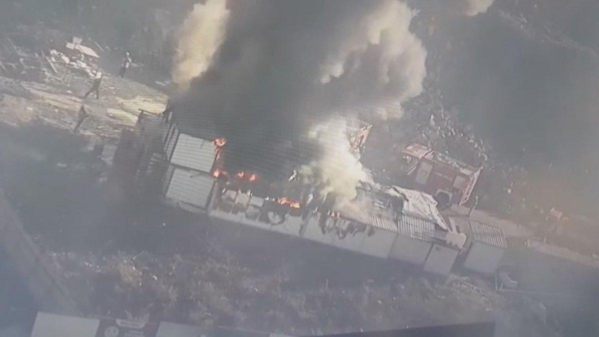 Ümraniye'de işçilerin kaldığı konteynerde yangın