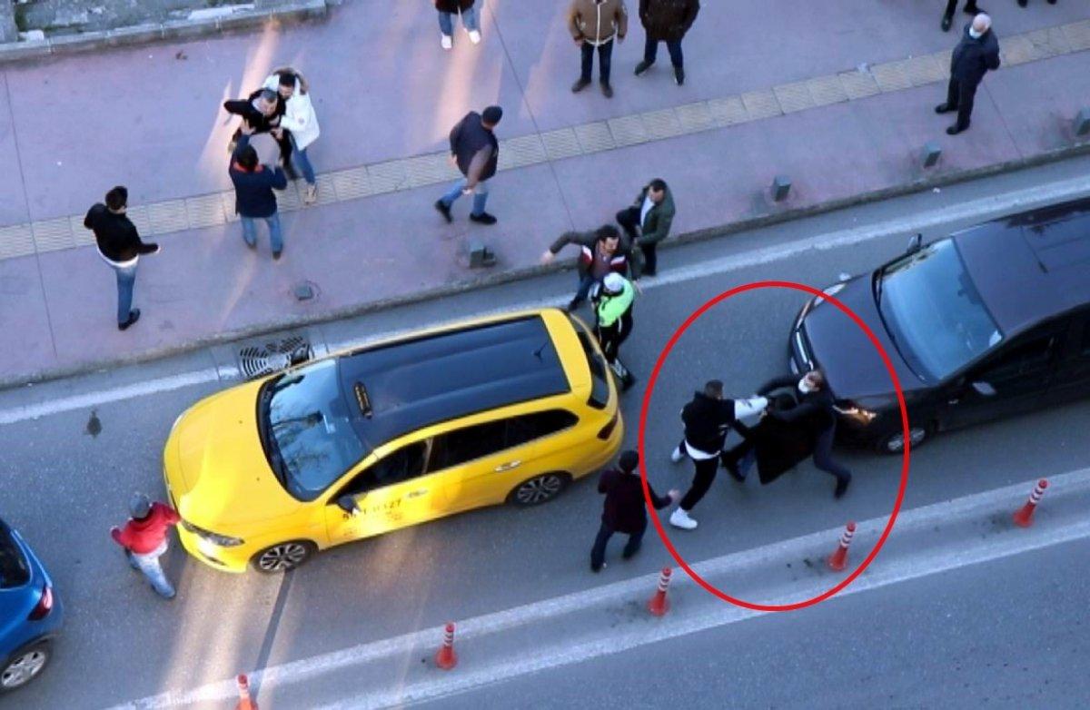 Samsun'da trafikte korna kavgası