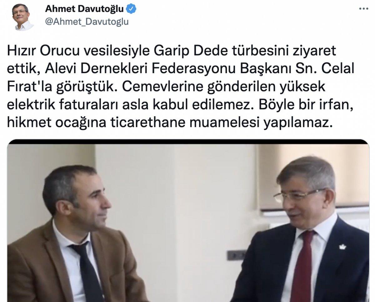 Davutoğlu: Cemevleri hikmet ocağıdır, ticarethane muamelesi yapılamaz