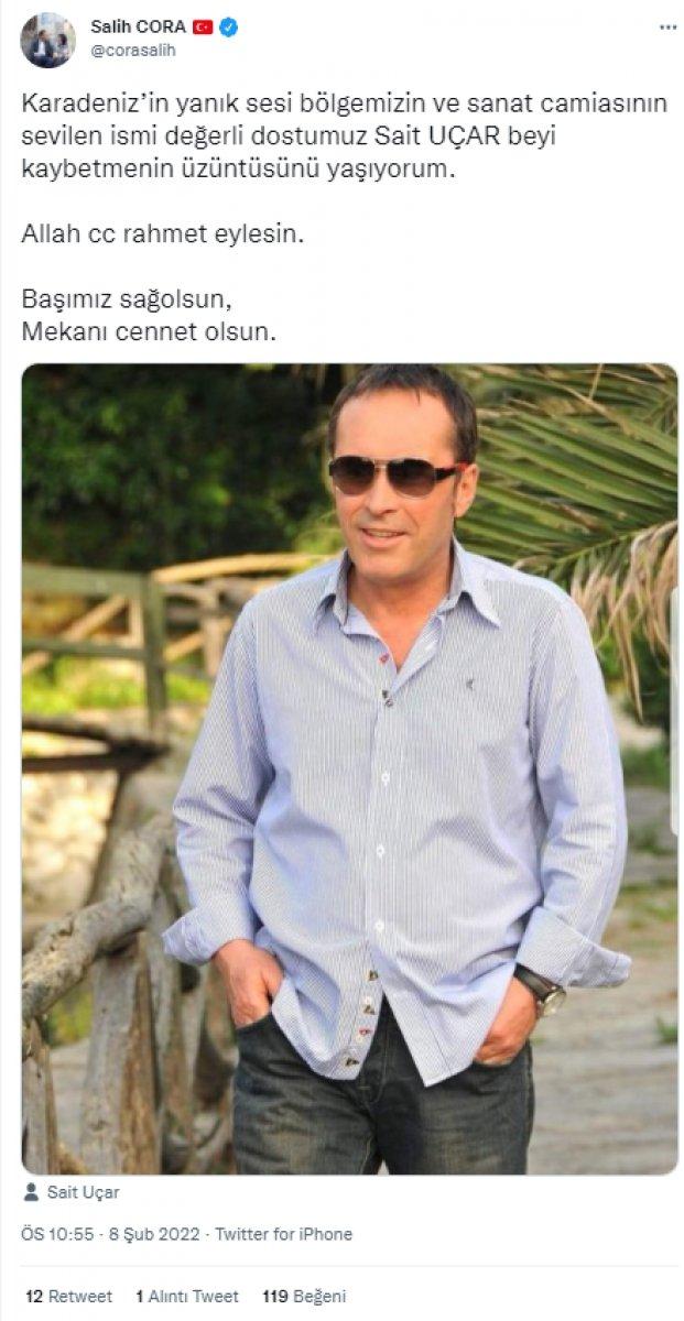 Karadenizli ses sanatçısı Sait Uçar hayatını kaybetti