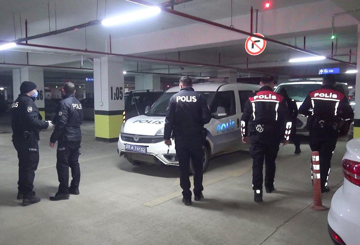 Erzurum'da trafik polisini 15 metre sürükledi
