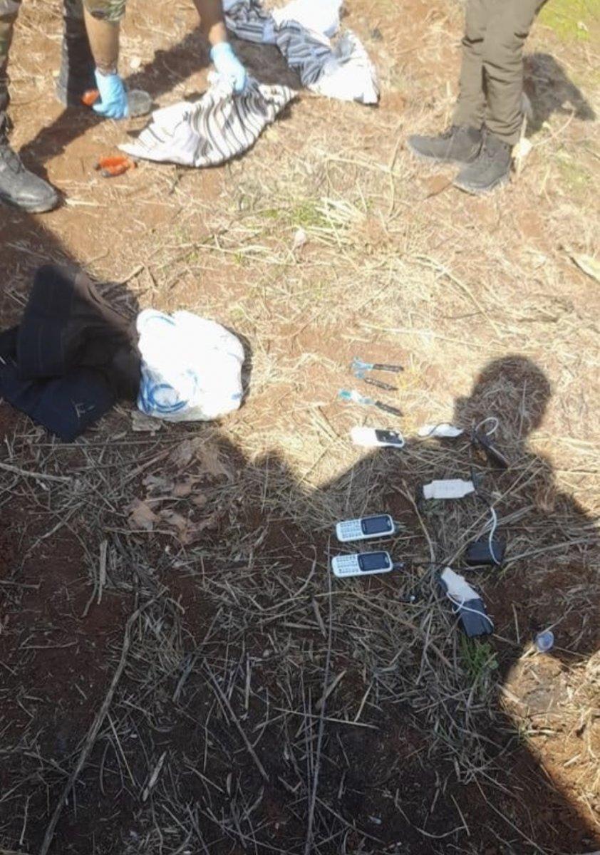 Afrin'de 4 terörist patlayıcı ile yakalandı