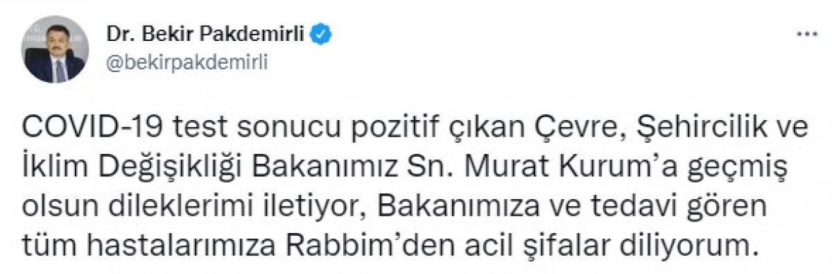 Murat Kurum koronavirüse yakalandı