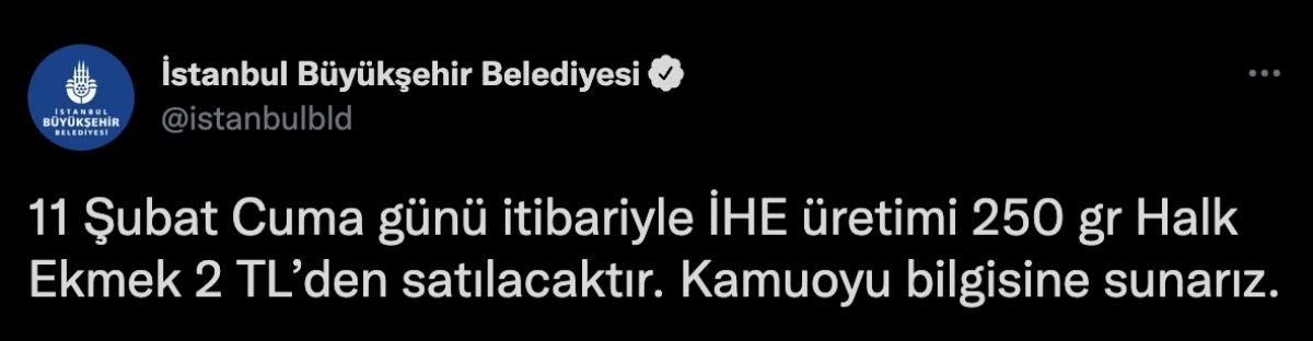 İstanbul'da halk ekmeğe zam geldi