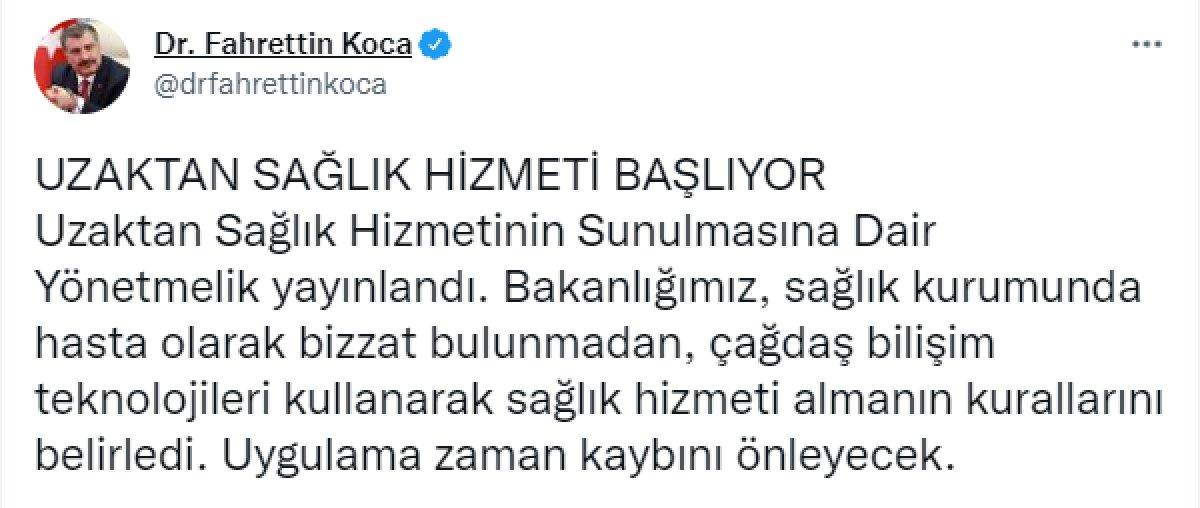 Uzaktan sağlık hizmeti yönetmeliği yayınlandı