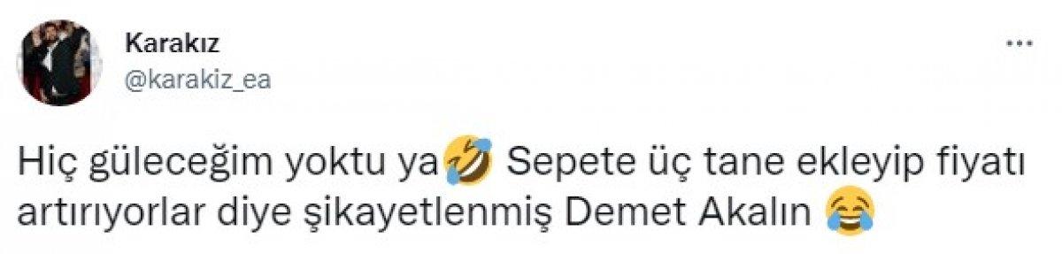 Demet Akalın'ın online alışveriş paylaşımı ti'ye alındı