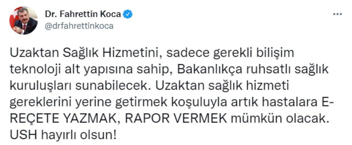 Uzaktan sağlık hizmeti yönetmeliği yayınlandı
