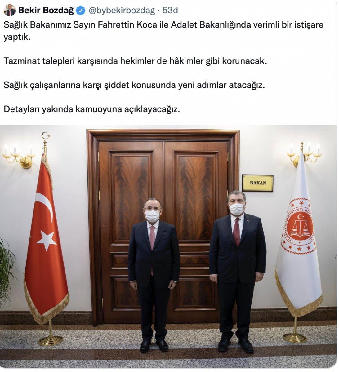 Bekir Bozdağ: Sağlıkta şiddette yeni adımlar atacağız