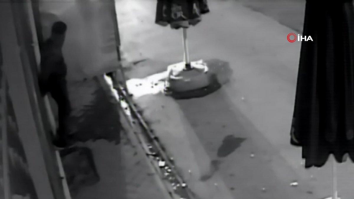 Eskişehir’de hırsız, yağmur tahliye borusunu çaldı