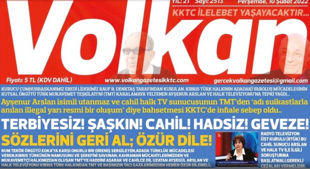 Ayşenur Arslan'a KKTC medyasından sert tepki