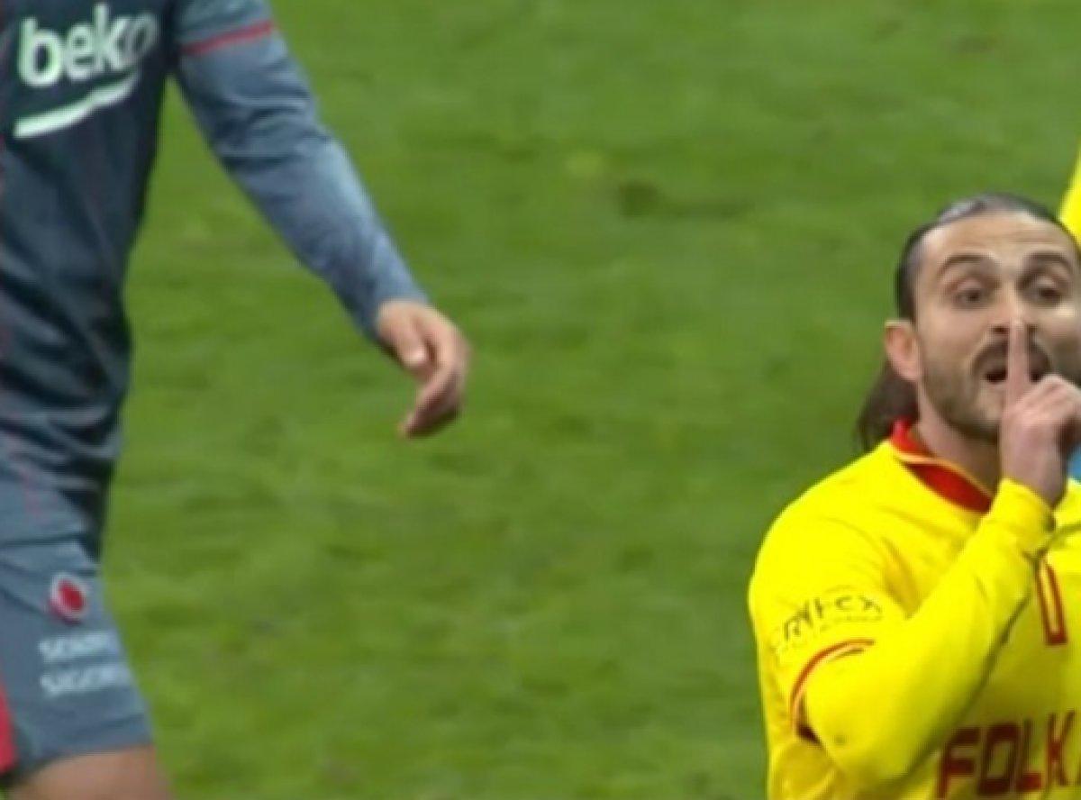 Beşiktaş - Göztepe maçında ilk yarının ardından sinirler gerildi