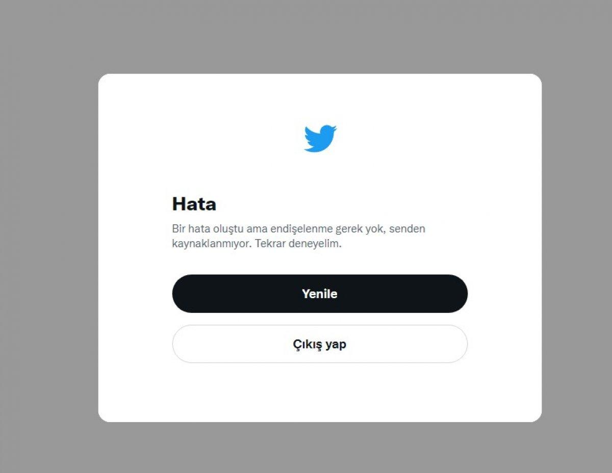 Twitter'a erişim sorunu