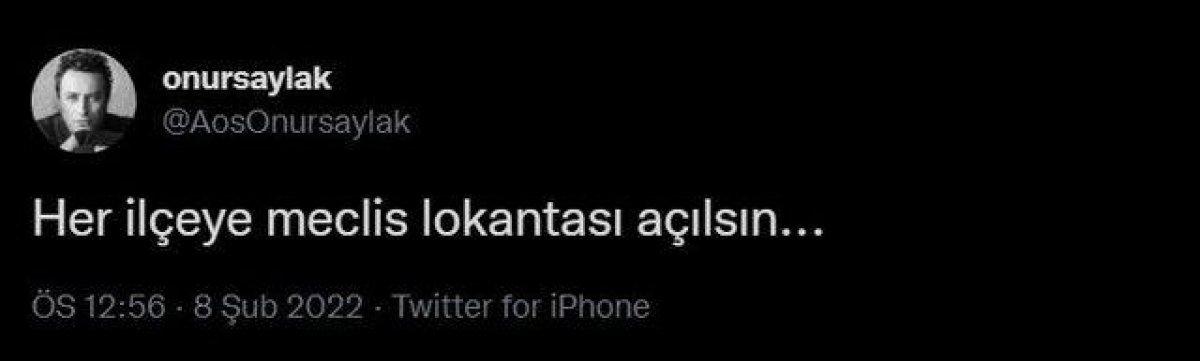 Onur Saylak, Meclis lokantasındaki fiyatlara tepki gösterdi