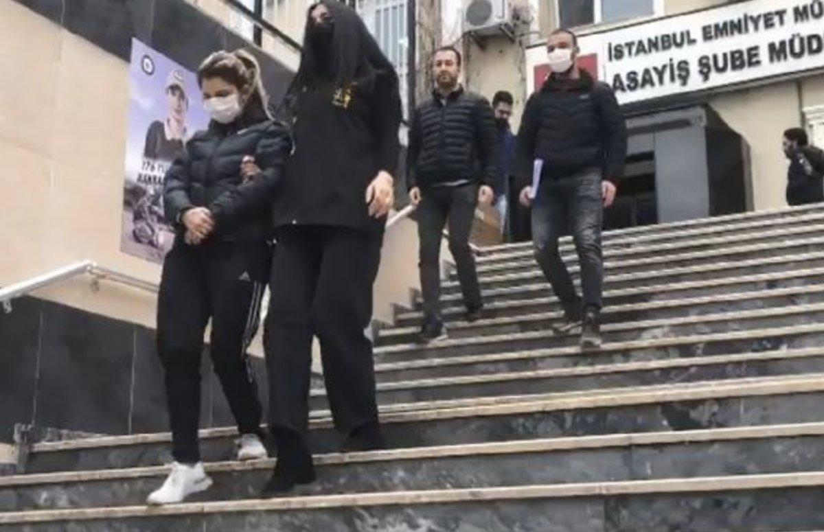 Beşiktaş'ta alışveriş yapan kadınların cep telefonlarını çaldı