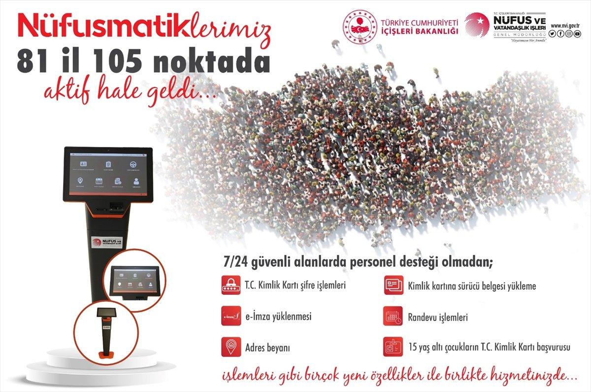 Nüfusmatikler 81 ilde aktif hale geldi