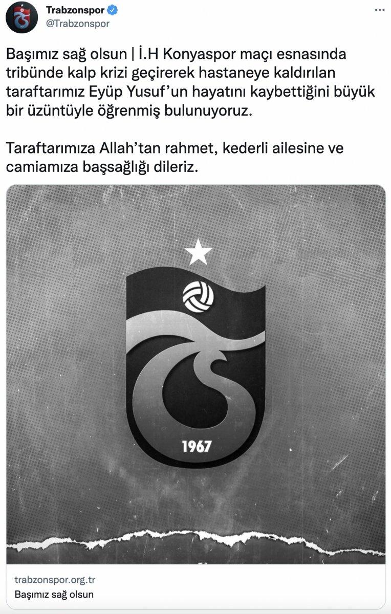 Trabzonspor maçı öncesi statta kalp krizi geçiren taraftar hayatını kaybetti