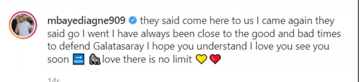 Mbaye Diagne'den dikkat çeken paylaşım